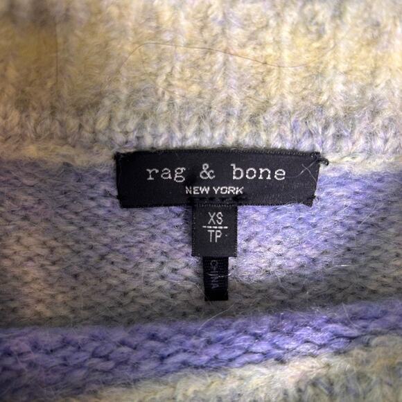 Rag & Bone Alpaca Knit Sweater Womens XS Crew Neck Ombre Striped Soft Girl - Picture 4 of 7
